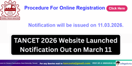 TANCET 2026 Website Launched Notification to be Released on March 11